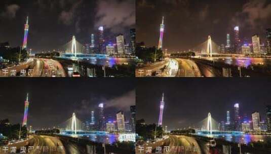4K广州酒吧夜景延时原片高清在线视频素材下载