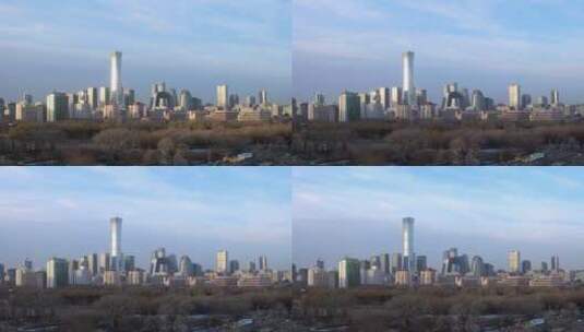 北京城市中心早上清晨高清在线视频素材下载