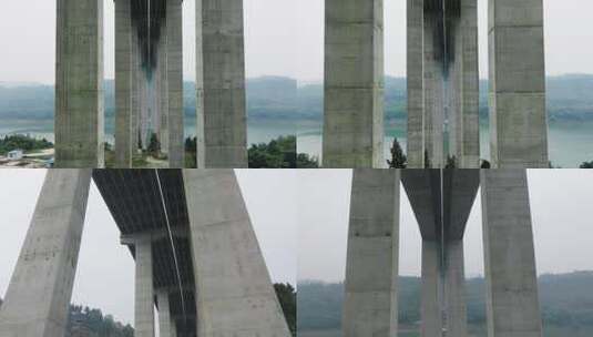 大桥底部，桥墩4K高清在线视频素材下载