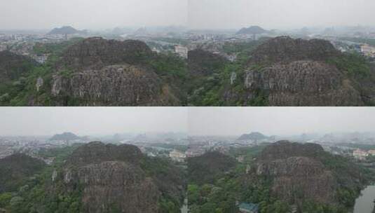 广西桂林山水风光七星景区4A景区航拍高清在线视频素材下载