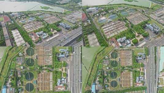 武汉江夏区污水处理厂高清在线视频素材下载