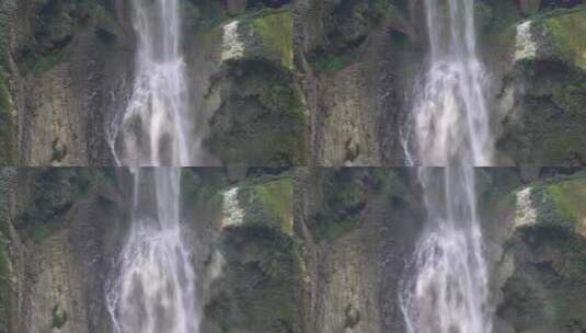 Z 4K 山间瀑布4 瀑布 大自然 绿水青山高清在线视频素材下载