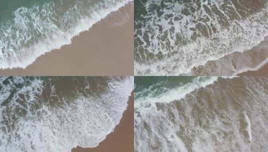 大海、沙滩、海浪、浪花高清在线视频素材下载