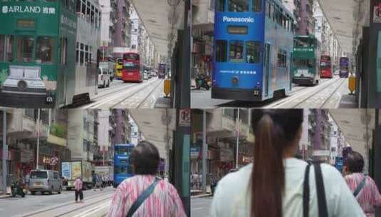 香港城市街头街道街区高清在线视频素材下载