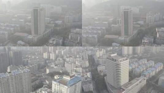 湖北武汉白色建筑航拍高清在线视频素材下载