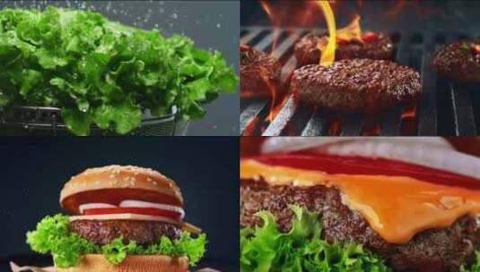 汉堡 牛排 牛肉煲拍摄 汉堡教程高清在线视频素材下载