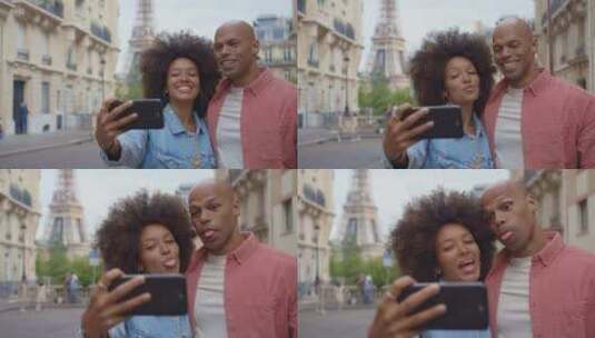 幸福的夫妇在城市里度过时光高清在线视频素材下载