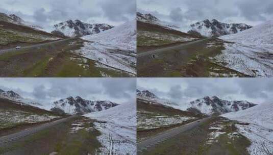 【正版4K素材】航拍新疆独库公路高清在线视频素材下载