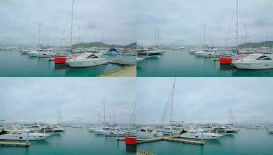帆船游艇港口码头高清在线视频素材下载