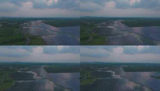 太阳能光伏电站航拍高清在线视频素材下载