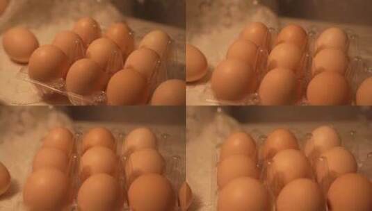 农家土鸡蛋暗调氛围静物高清在线视频素材下载