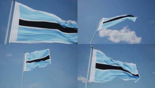 博茨瓦纳旗帜高清在线视频素材下载
