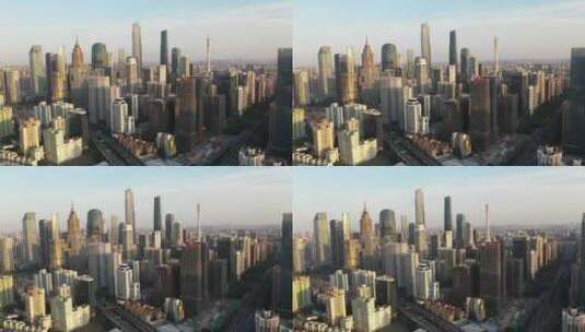 中国广东省广州市市区CBD摩天高楼建筑区高清在线视频素材下载