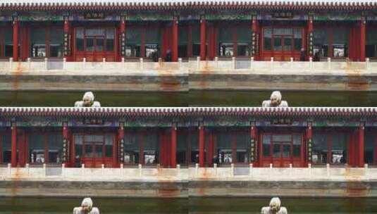 北京北海公园古代建筑高清在线视频素材下载