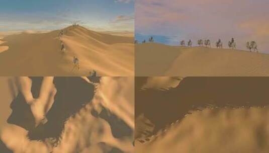4K沙漠骆驼高清在线视频素材下载