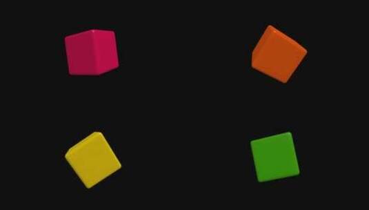 立方体变色高清在线视频素材下载