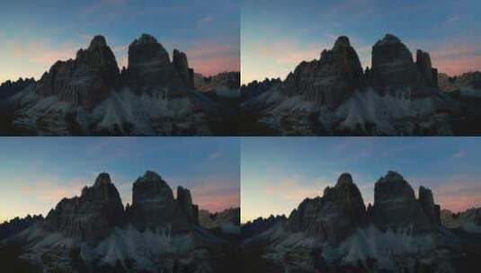 意大利阿尔卑斯山Tre Cime Di高清在线视频素材下载