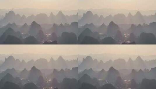 桂林喀斯特地貌群山高清在线视频素材下载