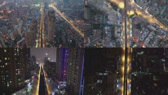 武汉地铁1号线夜间行驶高清在线视频素材下载