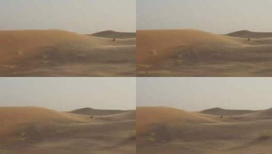 沙漠沙丘上的狂风席卷这黄沙高清在线视频素材下载