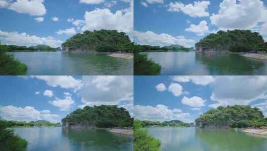 广西桂林山水象鼻山漓江风景延时高清在线视频素材下载