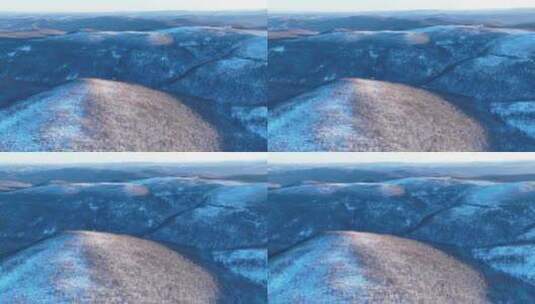 大兴安岭冬季黎明原始森林高清在线视频素材下载