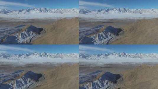 新疆南疆喀什塔县帕米尔高原盘龙古道航拍高清在线视频素材下载