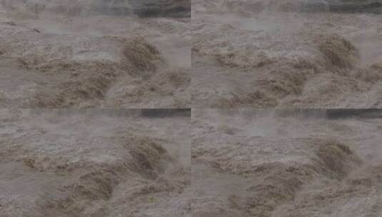 奔腾的黄河水——壶口瀑布（4Klog模式）高清在线视频素材下载