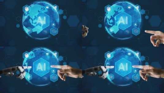 AI交互未来高科技虚拟场景高清在线视频素材下载