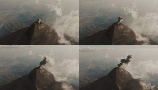 火山，烟雾，危地马拉，火地岛高清在线视频素材下载