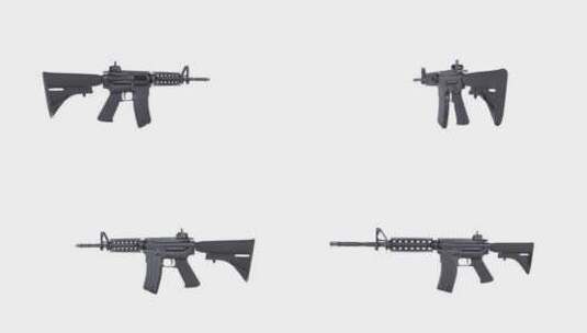 自动步枪3d物体旋转循环高清在线视频素材下载