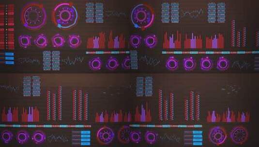 先进的未来图形界面。显示抽象图表和图表。高清在线视频素材下载