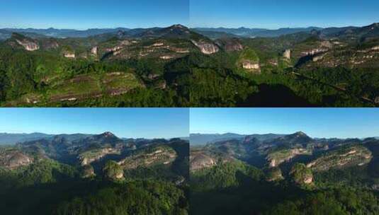 【4K】武夷山茶园玉女峰大王峰航拍合集高清在线视频素材下载