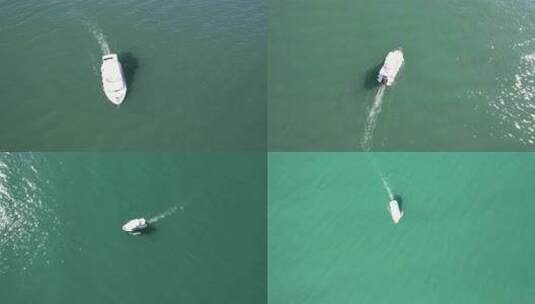 深圳海边游艇航拍高清在线视频素材下载