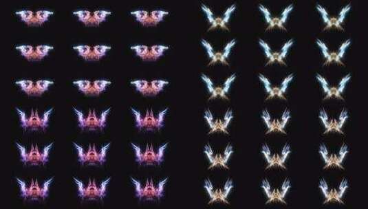 98 4K时尚霓虹几何色块背景高清在线视频素材下载