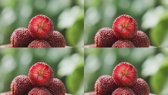 新鲜杨梅特写高清在线视频素材下载