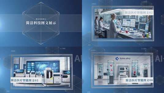 科技感公司图文展示高清AE视频素材下载