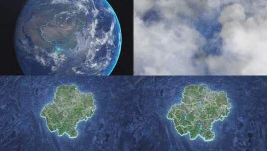 楚雄自治州-地球俯冲到区位地图高清AE视频素材下载