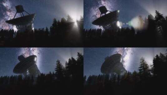 星空下的天文台高清在线视频素材下载