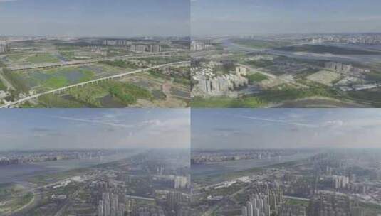 武汉长江新城核心区高清在线视频素材下载