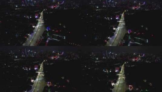 佛山城市夜景交通航拍高清在线视频素材下载
