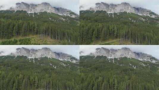 奥地利施拉德明自然山景-空中4k基座高清在线视频素材下载