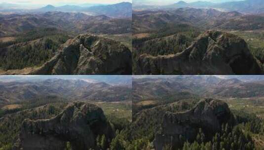 俄勒冈州南部飞行员岩的鸟瞰图高清在线视频素材下载