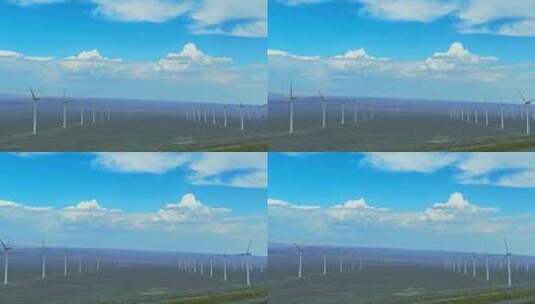 我国最大的风能基地新疆达坂城HDR航拍高清在线视频素材下载