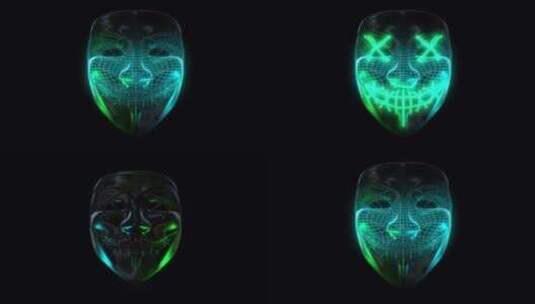 霓虹面具3高清在线视频素材下载