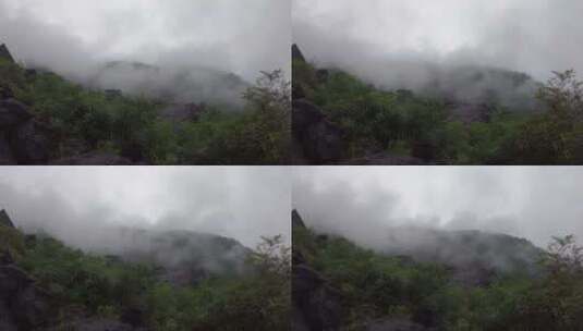 山区的云雾逐渐散去高清在线视频素材下载