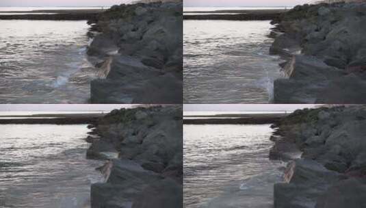 实拍海浪撞击岩石高清在线视频素材下载
