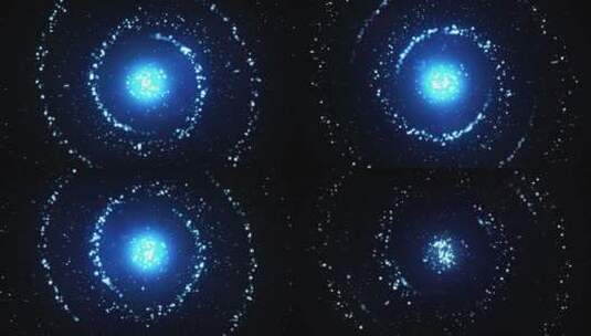 蓝色环绕银河光斑视频高清在线视频素材下载