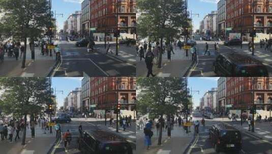 城市中繁忙的街道高清在线视频素材下载