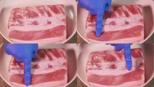 鲜肉肥肉猪肉高清在线视频素材下载